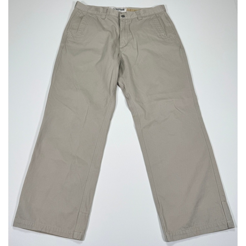 Mountain Khakis Chino Pants Mens Tag 35x30 Fits 33x29 Khaki Relaxed Fit Outdoor